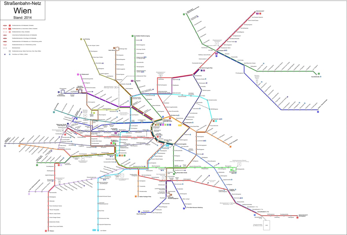 Беч strassenbahn мапи