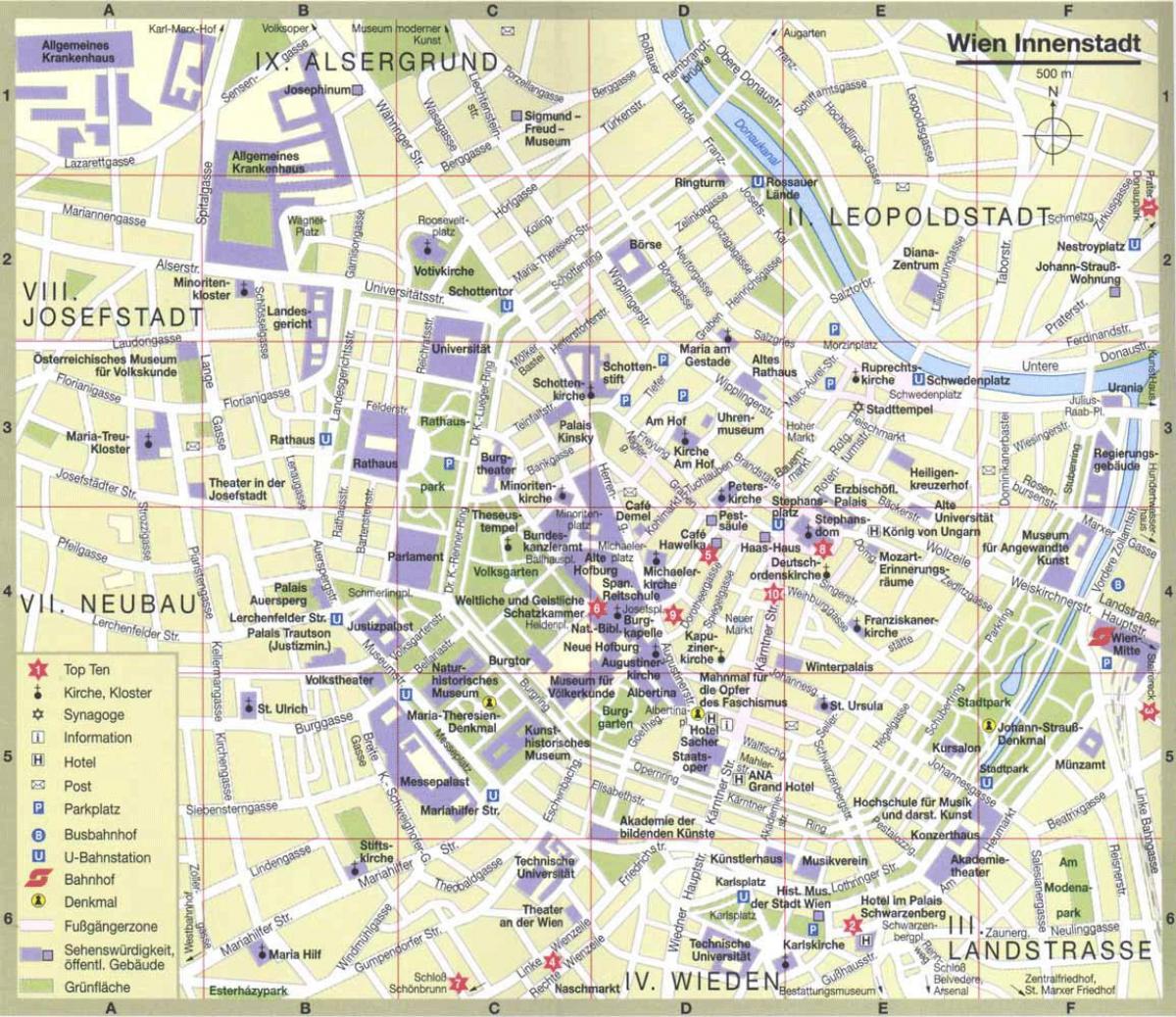 Беч мапа града