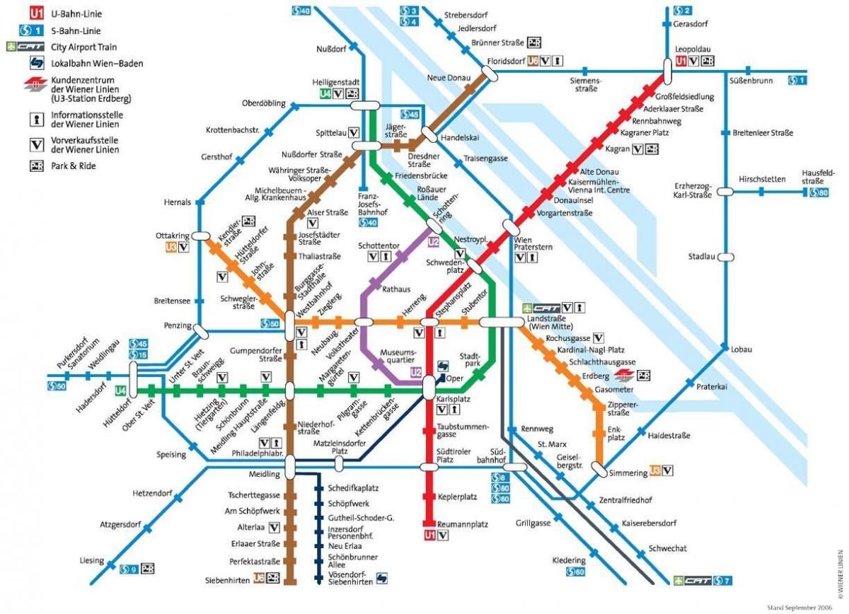 Бечком метро карта Аустрија