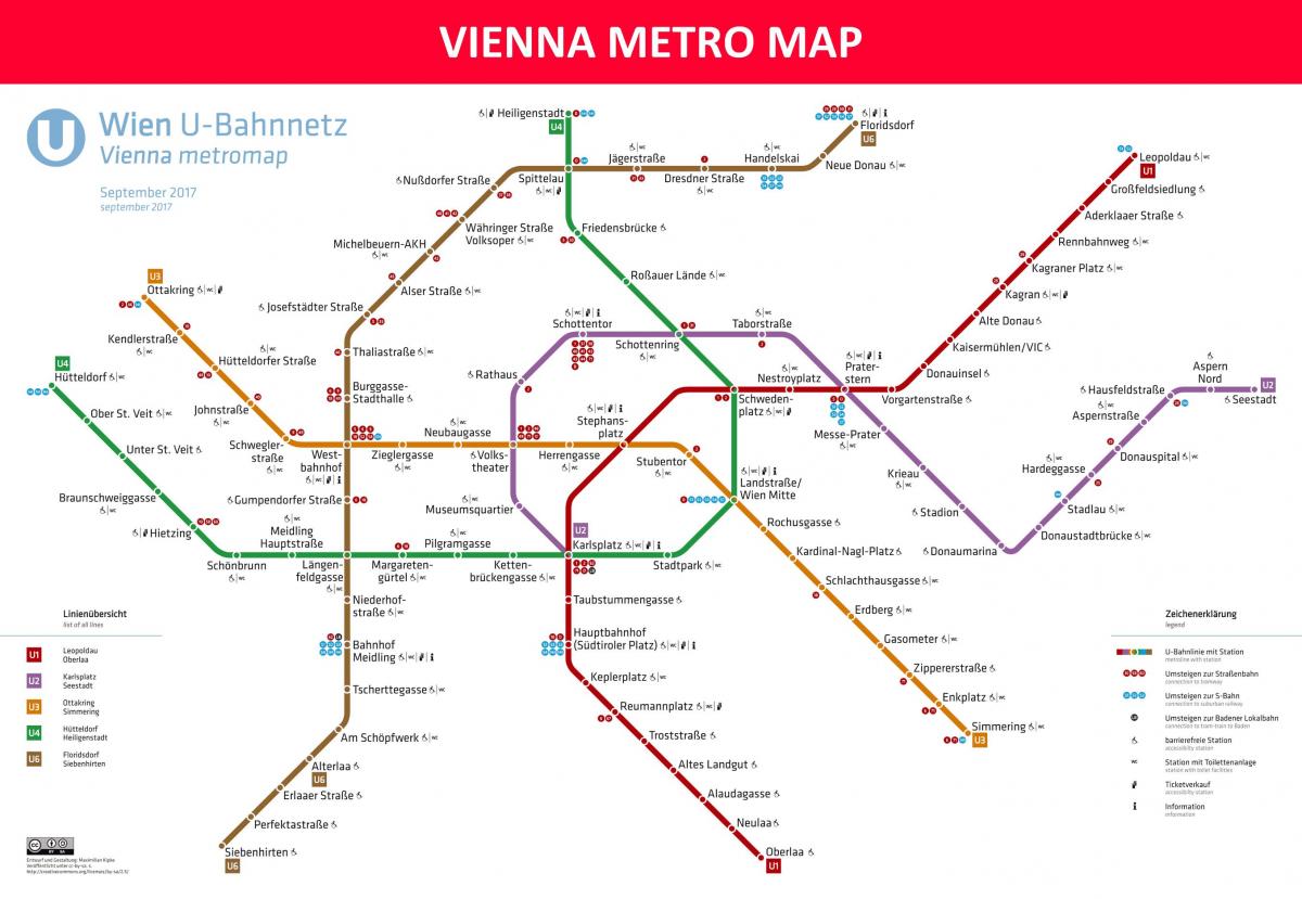 Карта Вене апликације Метро 