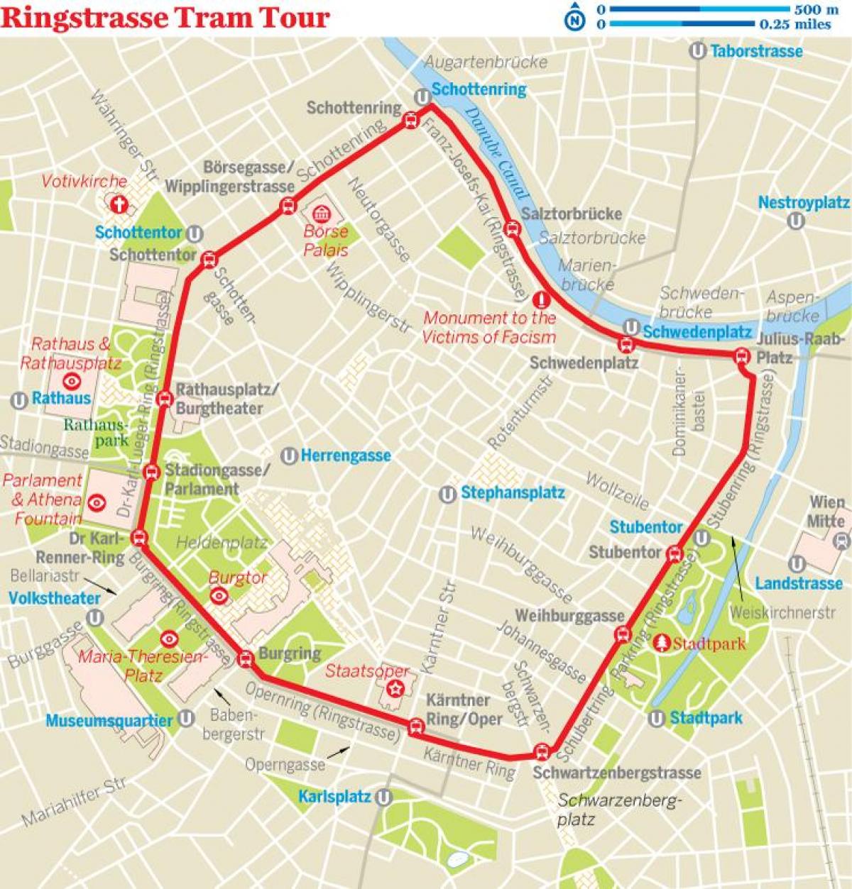 Бечки кружни пут трамвај на мапи