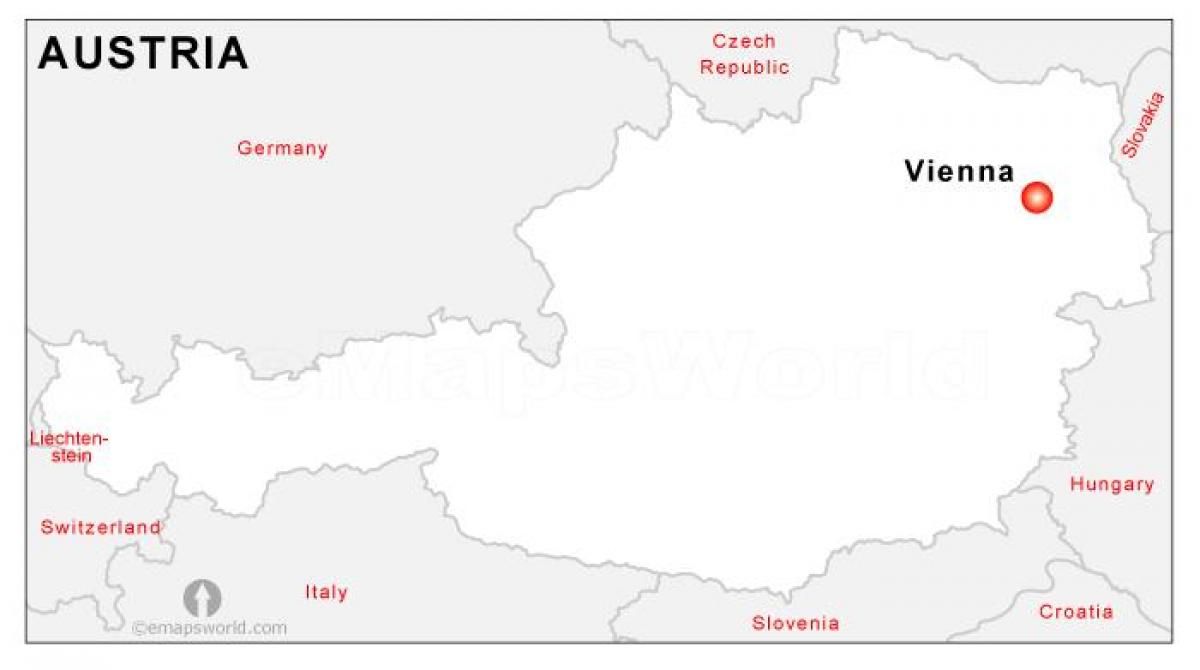 Карта главном граду Аустрије