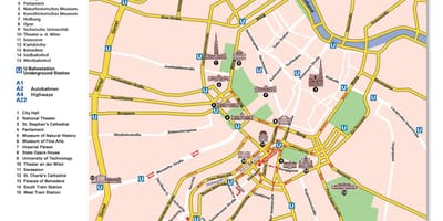 Карта Вене обилазнице 