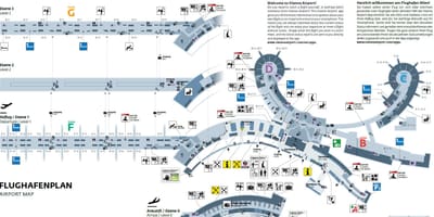 Аеродром Беч Аустрија карта