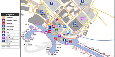 Карта Вене аеродрому одредишта 