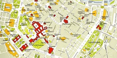 Беч историјски центар на мапи 