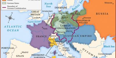 Карта Вене у Европу